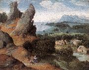 PATENIER, Joachim, Landscape with the Flight into Egypt agh